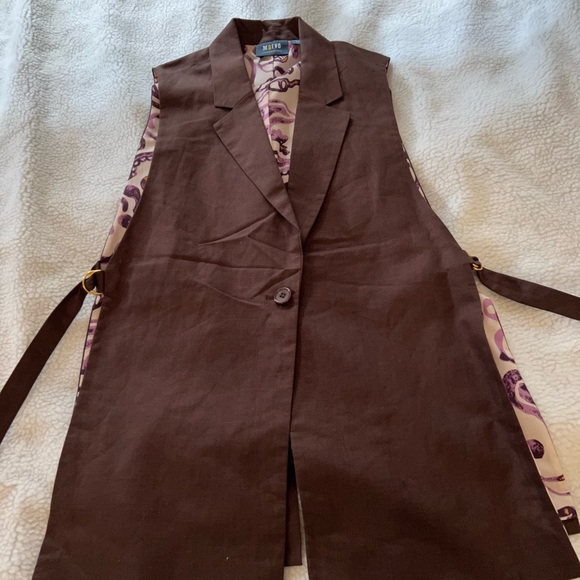NWOT chocolate brown vest by Maeve for Anthropologie - Picture 7 of 11
